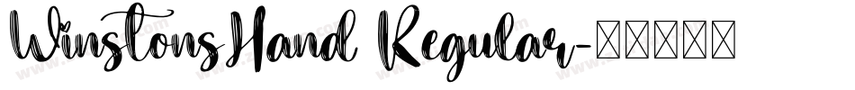 WinstonsHand Regular字体转换